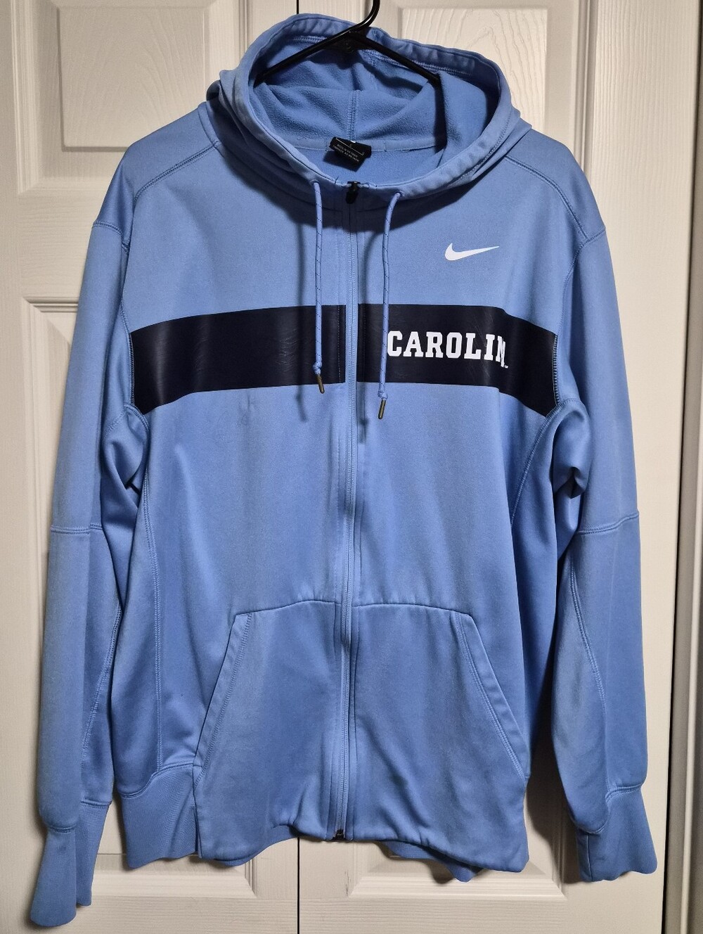 Men's Nike North Carolina Tar Heels Full Zip Hoodie Jacket Sz. L
